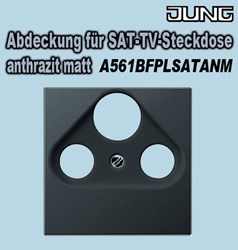 Bild von Jung Abdeckung für SAT-TV-Steckdose anthrazit matt - Schraubbefestigung bruchsicher