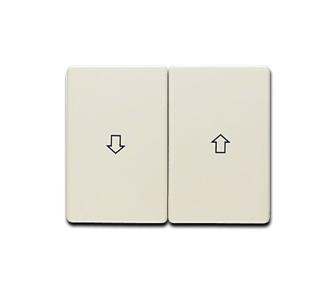 Bild von Berker ARSYS Doppel Wippe mit Aufdruck Symbol Pfeil für Schalter, Taster, Dimmer, Jalousie - Cremeweiß glänzend