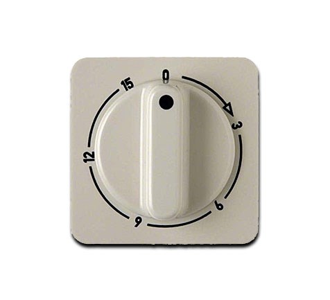 Bild von Berker Zentralstück mit Regulierknopf für mechanische Zeitschaltuhr Modul 2 - Cremeweiß glänzend