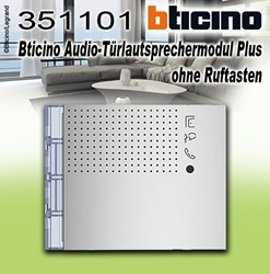 Bild von Bticino Frontblende Allmetal für Audio-Türlautsprechermodul Plus ohne Ruftasten