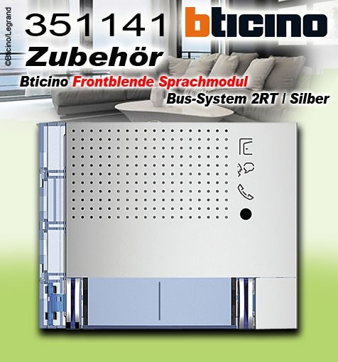Bild von Bticino Frontblende Allmetal für Audio-Türlautsprechermodul Plus mit 2 Ruftasten / 2-reihig