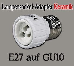 Bild von Lampensockel-Adapter Keramik / E27 auf GU10
