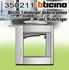 Bild von Bticino 1-moduliger Abdeckrahmen inkl. Modulträger für die Türstation SFERA Aluminium, Farbe: Allmetal, Bild 1