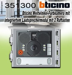 Bild von Bticino Weitwinkel-Farbkamera mit integriertem Lautsprechermodul  zur Installation von Audio-/Video-Systemen in 2-Draht-Technik
