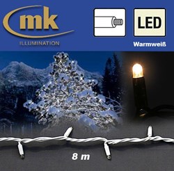 Bild von LED STRING LITE® 160 Außenlichterkette 160 teilig / 8 m / 14 W / koppelbar / IP67 für den Aussenbereich / warmweiß / weißes Kabel