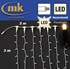 Bild von LED DRAPE LITE® 600 flashing Gummi Lichtervorhang 230V / 2 m x 3m / 35W / koppelbar / IP67 für den Aussenbereich / warmweiß / weißes Kabel, Bild 1