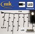 Bild von LED ICE LITE® 114 flashing Eiszapfenvorhang 230V / 3 m x 0,5 m / 7W / koppelbar / IP67 für den Aussenbereich / neutralweiß / schwarzes Kabel, Bild 1