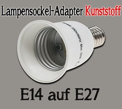 Bild von Lampensockel-Adapter Kunststoff / E14 auf E27