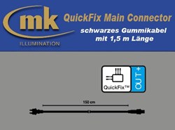 Bild von Quick-Fix Main Connector schwarzes Gummikabel IP67 / Anschluss Zuleitung an QuickFix