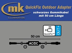 Bild von Quick-Fix Outdoor Adapter schwarzes Gummikabel IP67 / Adapter - LED Gummiprodukte an QuickFix mit Gleichrichter