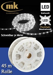 Bild von LED Rope Light 30 - PVC-Lichtschlauch mit 1.350 kaltweißen LEDs flashing / 45m Rolle / 157.5 W / 220-240V / für den Aussenbereich IP44 / schneidbar je Meter