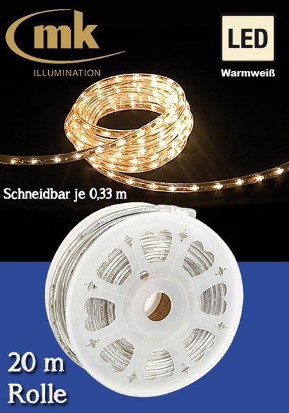 Bild von LED Rope Light 30 - PVC-Lichtschlauch mit 600 warmweißen LEDs / 20m Rolle / 30 W / 36V / für den Aussenbereich IP44 / schneidbar je 0,33 Meter
