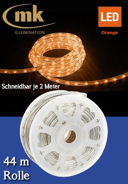 Bild von LED Rope Light 36 - PVC-Lichtschlauch mit 1.584 orangen LEDs / 44m Rolle / 77 W / 220-240V / für den Aussenbereich IP67 / schneidbar je 2 Meter
