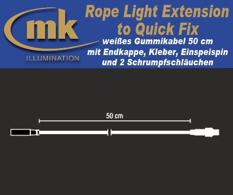 Bild von Rope Light Extension to QuickFix weiß IP67