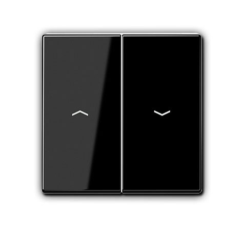Bild von Jung Wippe Symbole für Jalousie-Wippschalter 2-teilig Jalousie-Taster und Taster BA Kunststoff schwarz glänzend