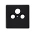 Bild von Jung AP Abdeckung Schraubbefestigung bruchsicher für SAT-TV-Steckdose Kunststoff schwarz glänzend, Bild 1