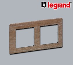 Bild von Legrand Valena Life Rahmen Light Wood 2-fach Farbe Holz glänzend