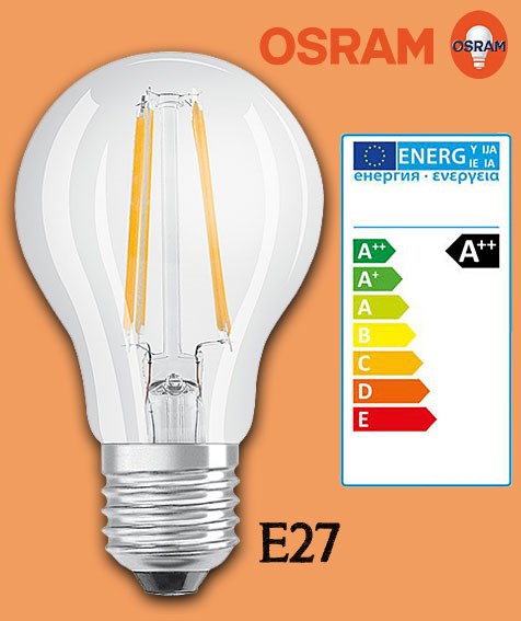 Bild von Osram LED Filament Glühlampe A60 Parathom Retrofit Classic / 806 Lumen / 7W / E27 / 220-240V / 2.700K / 827 warmweiß klar