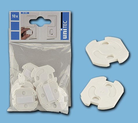 UNITEC Steckdosen Kinderschutz klebend weiß 10x 