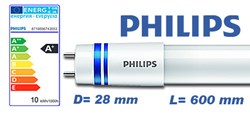 Bild von Philips T8 LED Röhre CorePro LEDtube InstantFit EVG HF HO / 1.050 Lumen / 8W / G13 / 20-50 V / 4.000 K / 840 Neutralweiß / L600 mm / 160° / A+
