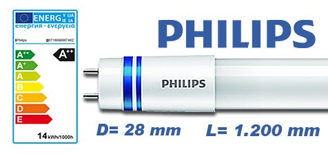 Bild von Philips T8 LED Röhre CorePro LEDtube InstantFit EVG HF HO / 2.100lm / 14W / G13 / 30-80 V / 4.000 K / 840 nw / L1.200 mm / 160° / A++