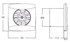 Bild von Axial-Einbau-Ventilator System 100 mit Timer - schlankes Design nur 18,5 mm Abdeckung / 8W / 98 m3/h, Bild 2