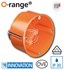 Bild von Hohlwand-Gerätedose orange mit Halterand für Plattenstärke 7 - 40 mm, Bild 1