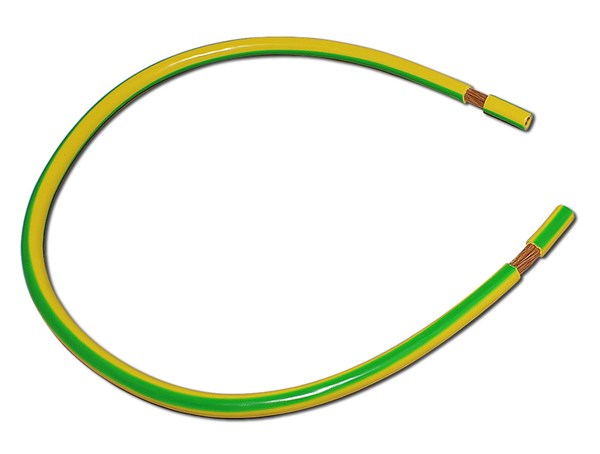 Bild von PVC-Aderleitung H07V-K / Yf 16 gelb/grün / beidseitig abisoliert / 19/20 mm / 0,5 m