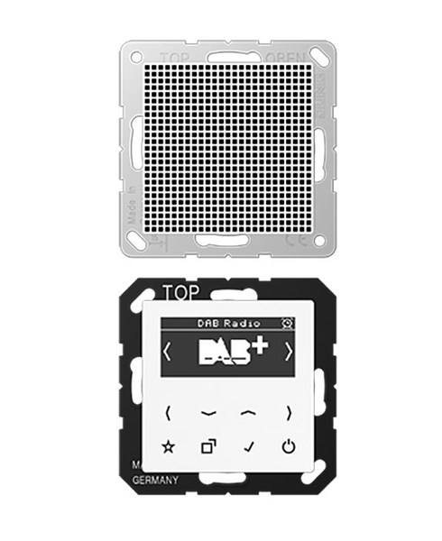 Bild von Jung Smart Radio DAB+ Display Set Mono Lautsprecher inkl. Netzteil alpinweiß
