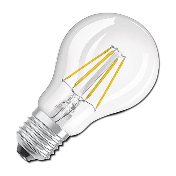 Bild von LED Filament Glühlampe PARATHOM Retrofit CLASSIC A40 / 470 Lumen /   4W / E27 / 224-240V / 2.700K / 827 warmweiß klar / A++