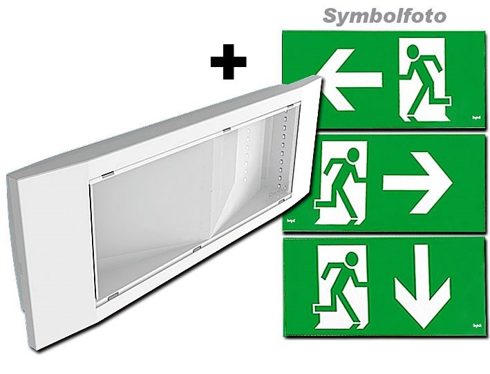 Bild von Aktionspaket Aestetica Notleuchten Set mit Notleuchte BE16225 + Piktogramm BE4269