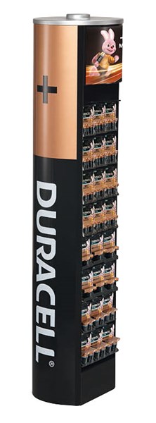 Bild von Duracell Batteriesäule XXL unbestückt für beispielsweise 16xAA / 20xAAA / 9xC / 6xD / 9x9V Batterien