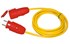 Bild von K35 - Baustellenleitung XYMM 3x1,5 gelb/orange f. Außen 3x1,5 mm2 / 10 m / mit Schuko-Gummistecker rot IP44 / 335NL893 + Schuko-Gummikupplung mit Deckel rot IP44 / 335NL146, Bild 1