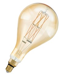 Bild von Big Size HV LED Filamentlampe PS160 / 806 Lumen / 8W / E27 / 230V / 2.100 K / Warmweiß - dimmbar / A+