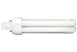 Bild von Kompaktleuchtstofflampe 2-röhrig 2-Stift / 1.200 Lumen / 18 W / G24d-2 Double-BIAX / 100V / 4.000 K / 840 Kaltweiß / B