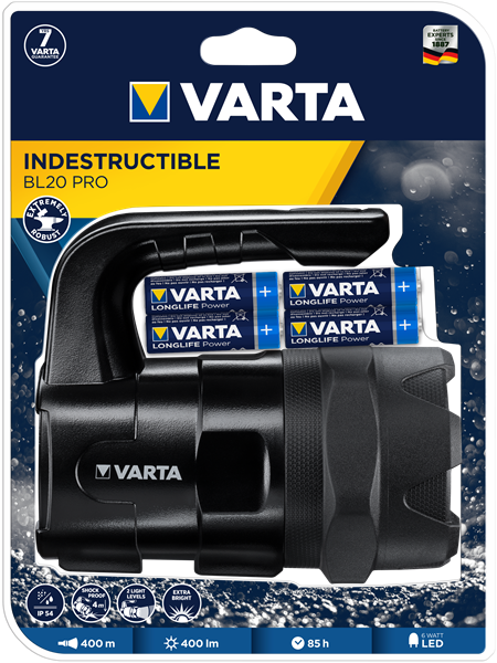 Bild von VARTA Indestructible BL20 Pro mit 6AA Batterien