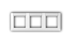 Bild von Rahmen 3-fach Schriftfelder 13x55,5mm (BB 20.1) für waagerechte Kombination alpinweiß