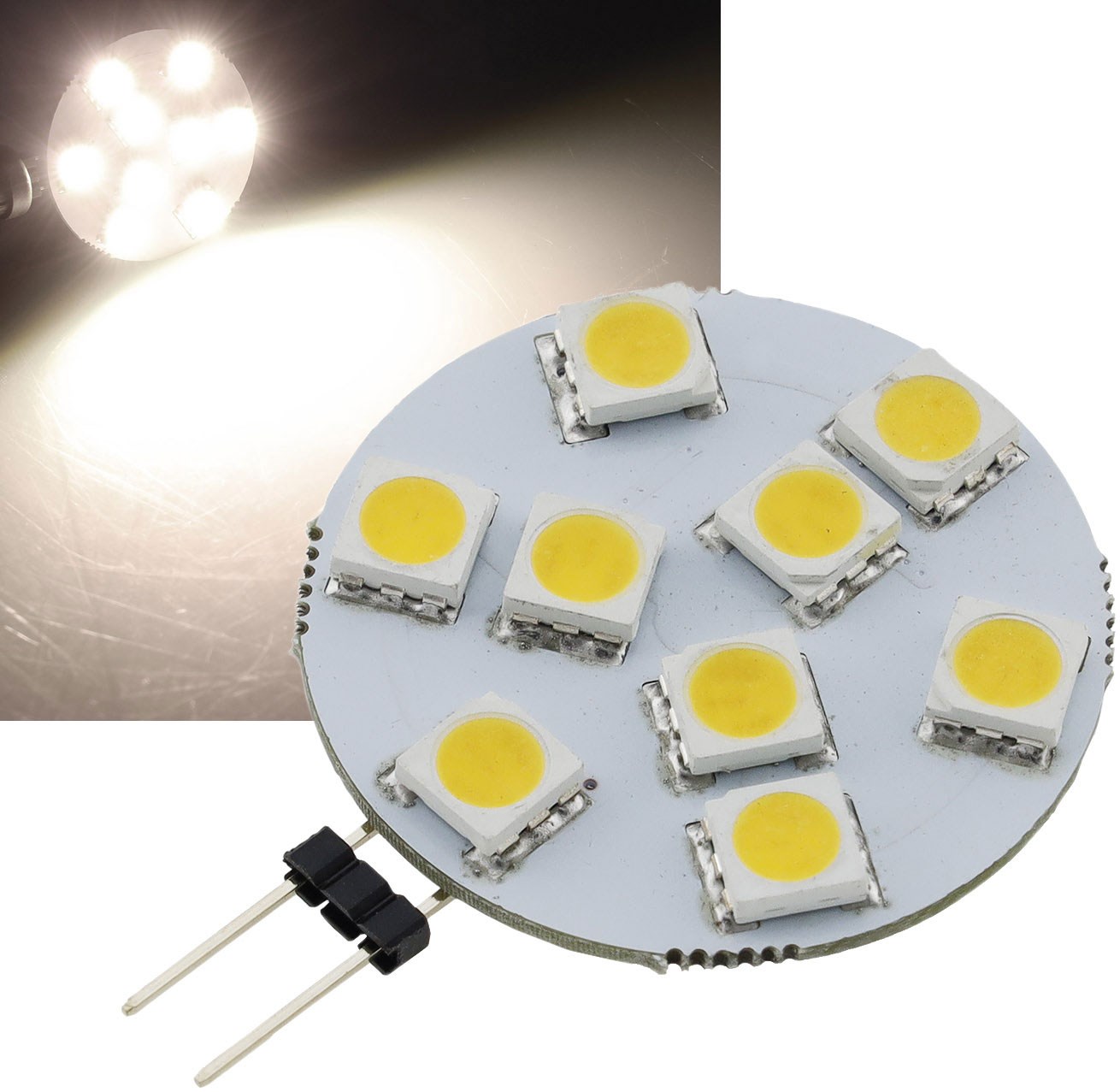 Bild von LED NV Stiftsockellampe HL-9 / 130 Lumen / 1,2W / G4 / 12V / 120° / 4.000K / Neutralweiß
