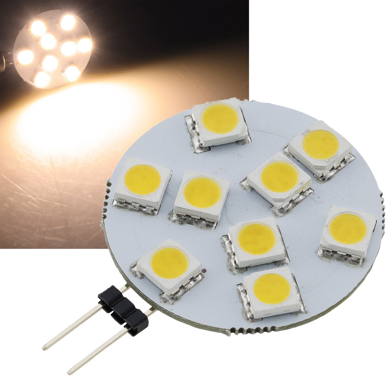 Bild von LED NV Stiftsockellampe HL-9 / 120lm / 1,2W / G4 / 12V / 120° / 3.000K / ww