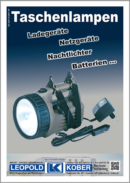 Bild von Katalog Taschenlampen
