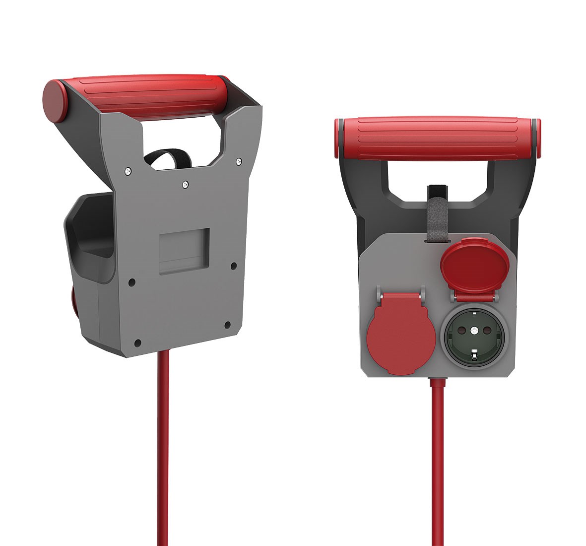 Bild von Stromverteiler mit Wandhalterung / 2 x SSD / IP44 / Zul. 10m 3x1,5 / inkl. Montagezubehör / Klettband, Bild 2