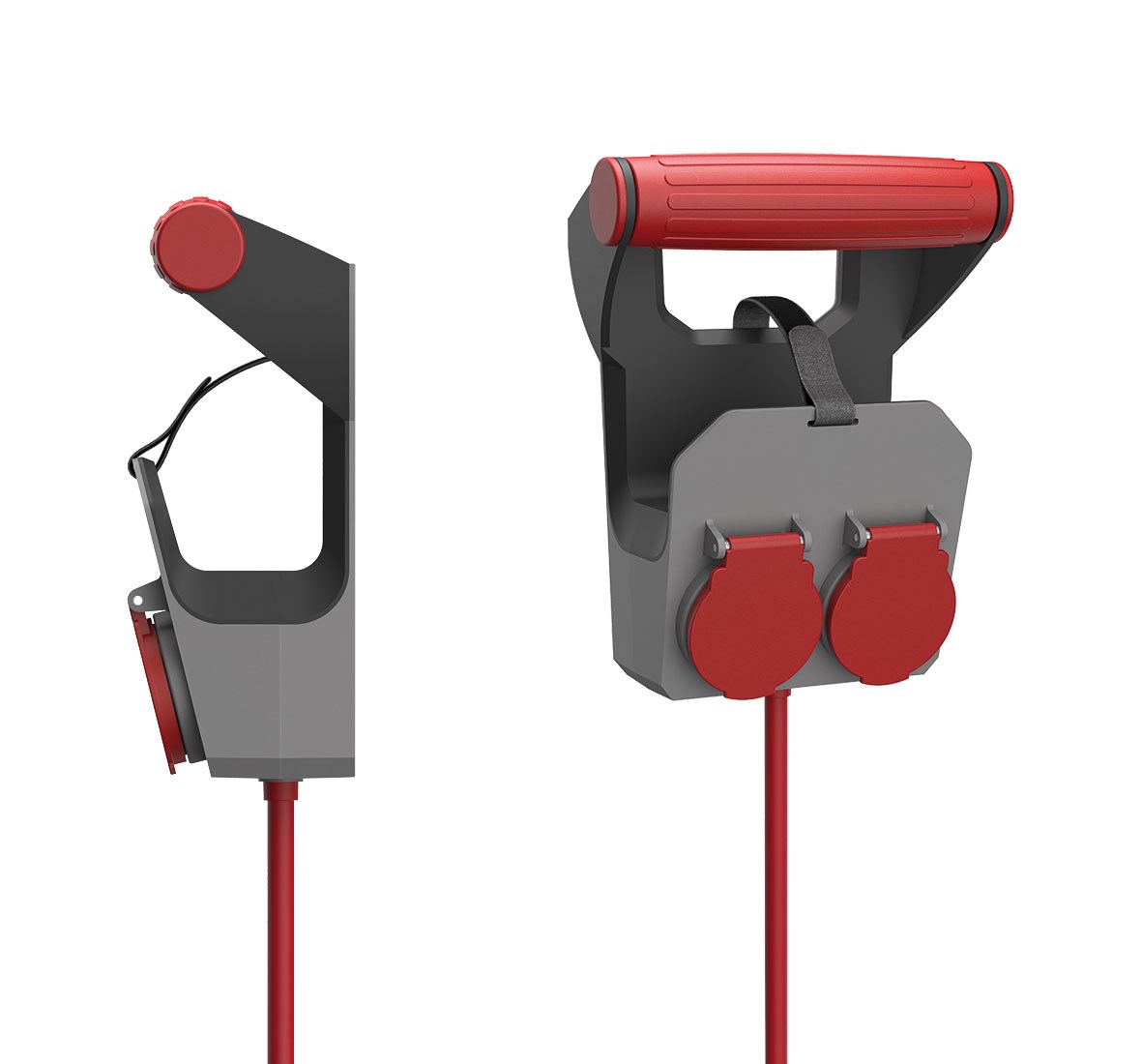 Bild von Stromverteiler mit Wandhalterung / 2 x SSD / IP44 / Zul. 10m 3x1,5 / inkl. Montagezubehör / Klettband, Bild 3