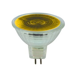 Bild von Color Kaltlichtspiegel Reflektorlampe MR16 / 50 W / GU5,3 / 12V / 36° / UV-Stopp / Gelb