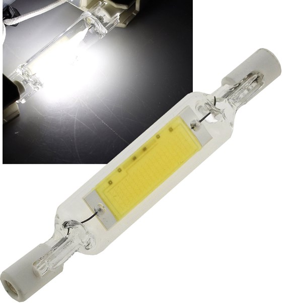 Bild von LED Hochvoltstablampe Glas RS78 / 450 Lumen / 5W / R7s / 230V / 78mm / 4.200 K / Neutralweiß