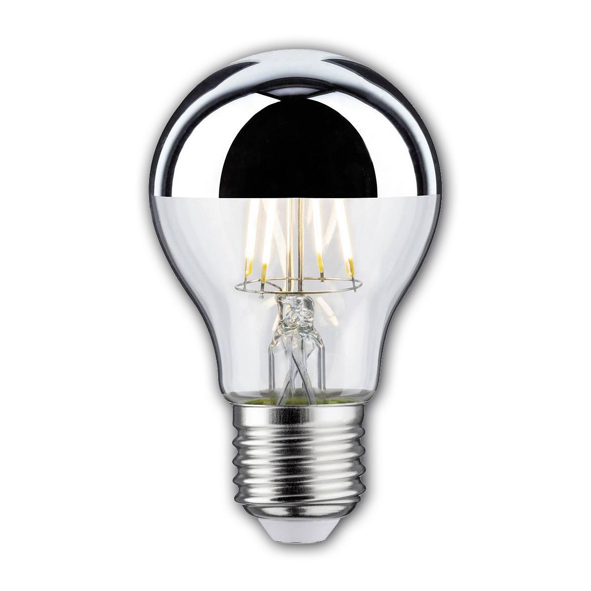 Bild von AGL LED Kopfspiegellampe silber / 600lm / 6,5W / E27 / 230V / 2.700K / 827 ww