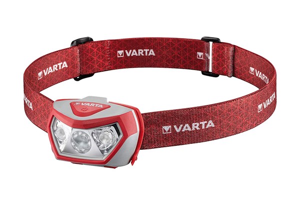 Bild von Varta Outdoor Sports H20 Pro LED-Stirnlampe inkl. 3AAA / 200 Lumen / 3 Lichtmodi / rote LED für Nachtsicht