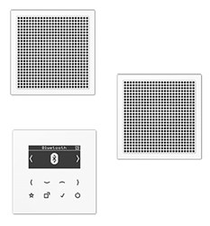Bild von Jung Smart Radio DAB+ Bluetooth Display Set Stereo 2 Lautsprecher alpinweiß	