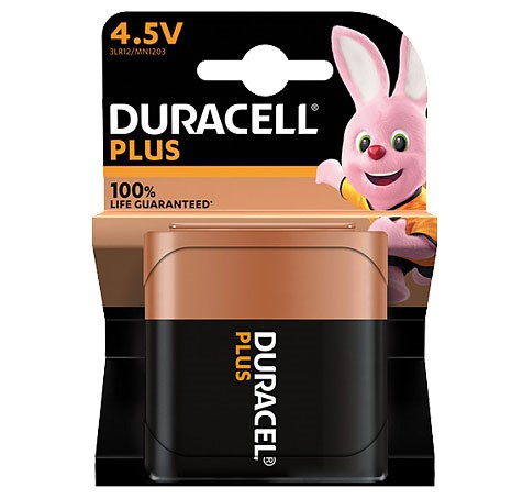 Bild von Duracell Alkaline Plus Mainline Flachbatterie MN1203 / 3LR1 / 4,5V - 1er Blister