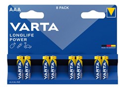 Bild von Varta Longlife Power Alkaline AAA Micro 1,5V / 8er Blister / V4903