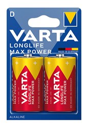 Bild von Varta Longlife Max Power Alkaline D Mono 1,5V / LR20 / MN1300 - 2er Blister / V4720